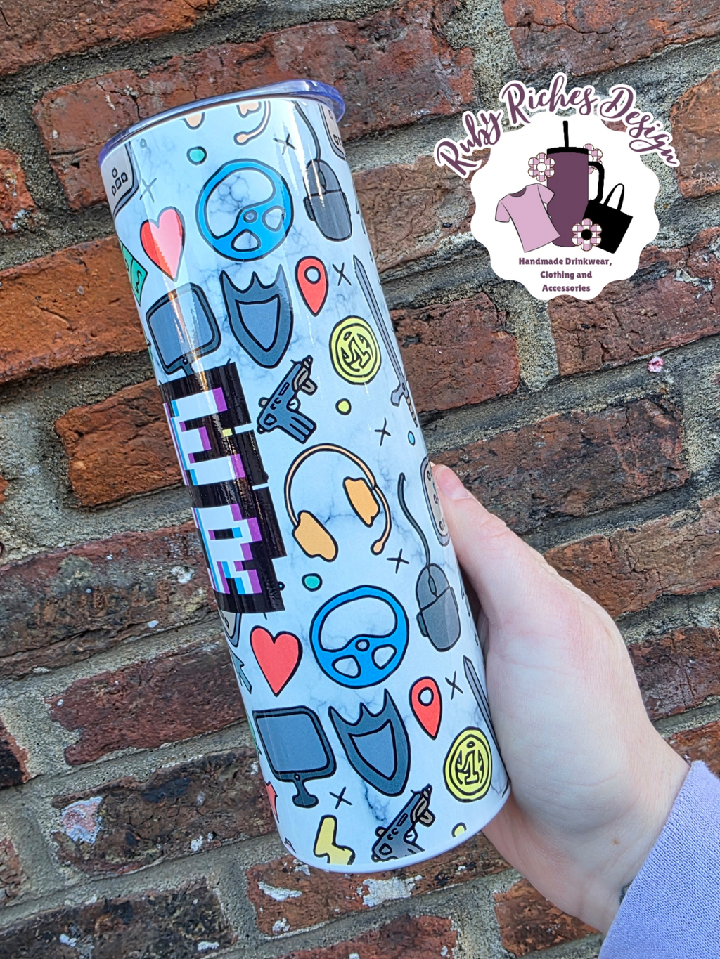 Game Over Double Wall Insulated Metal Tumbler