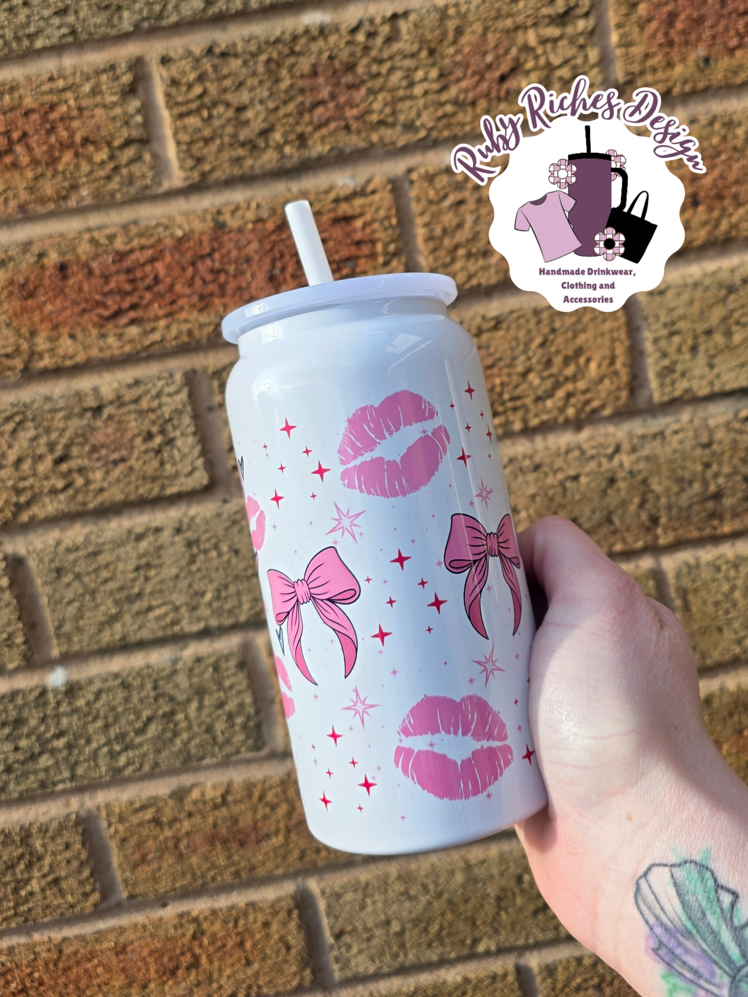 Pink And Blue Drink 16oz Double-wall insulated Metal Tumbler