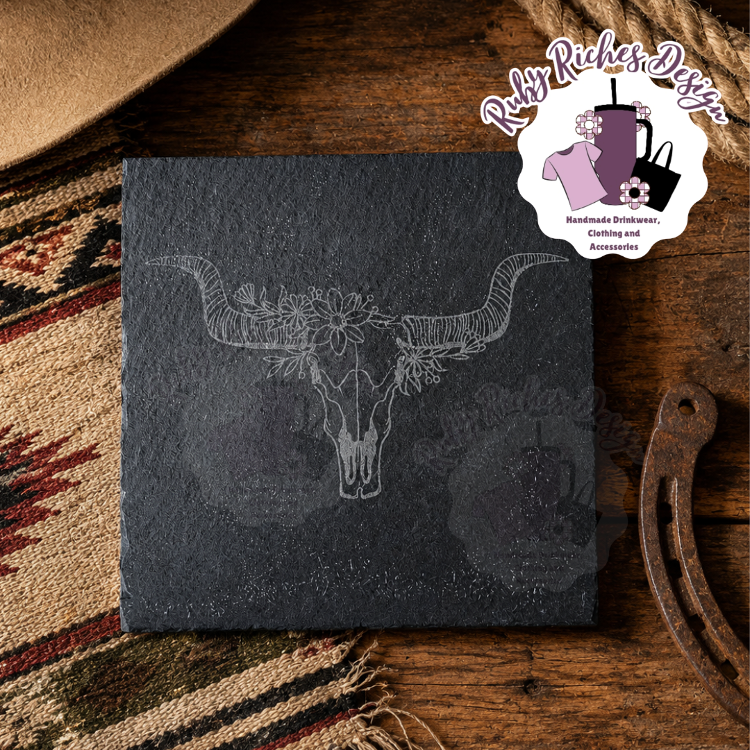 Western Style Engraved Coaster
