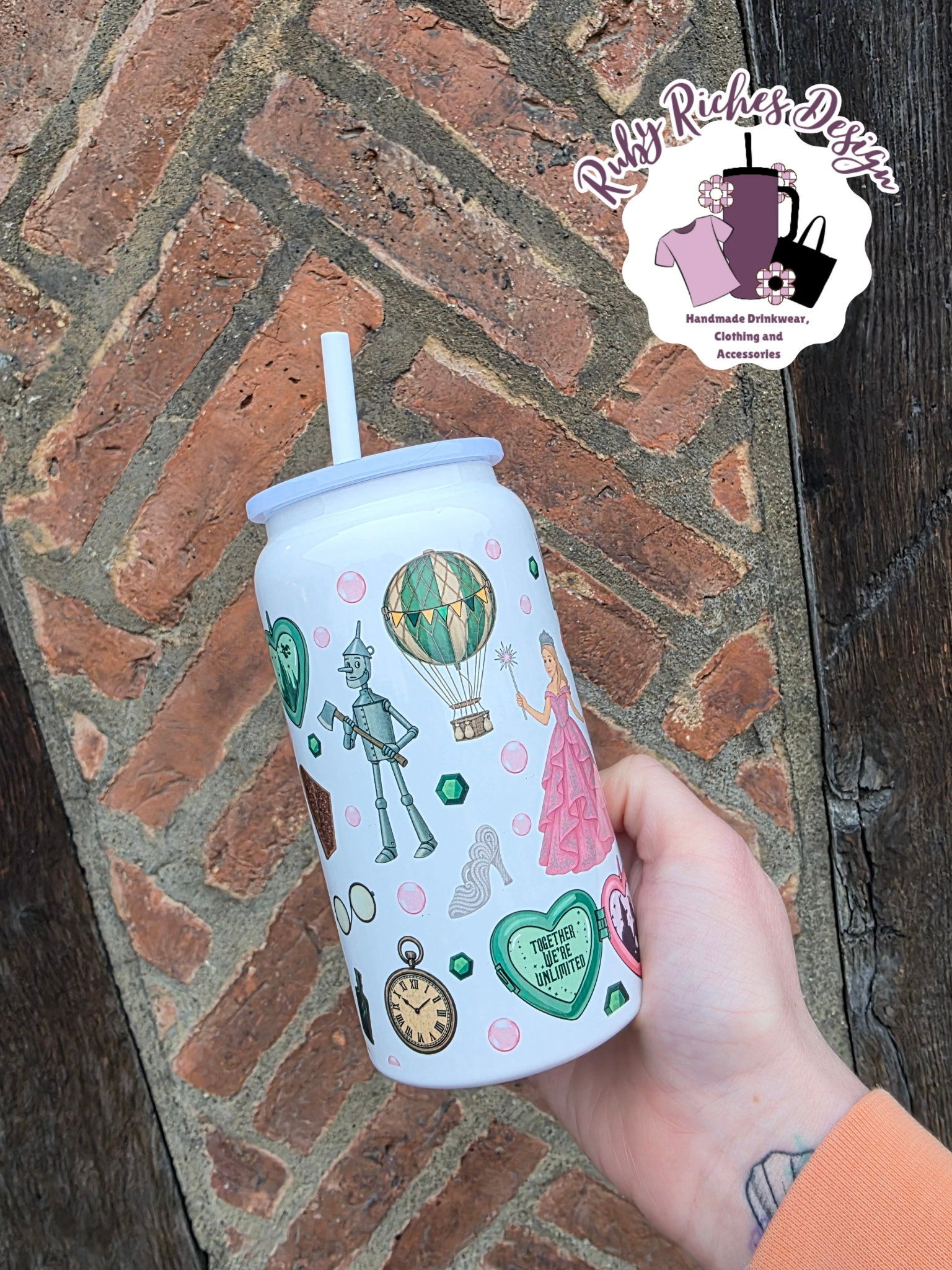 Wicked / Good Witches Theme 16oz Double wall insulated metal tumbler