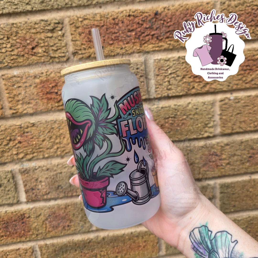 Florist Little shop Theme 16oz Frosted Glass Tumbler