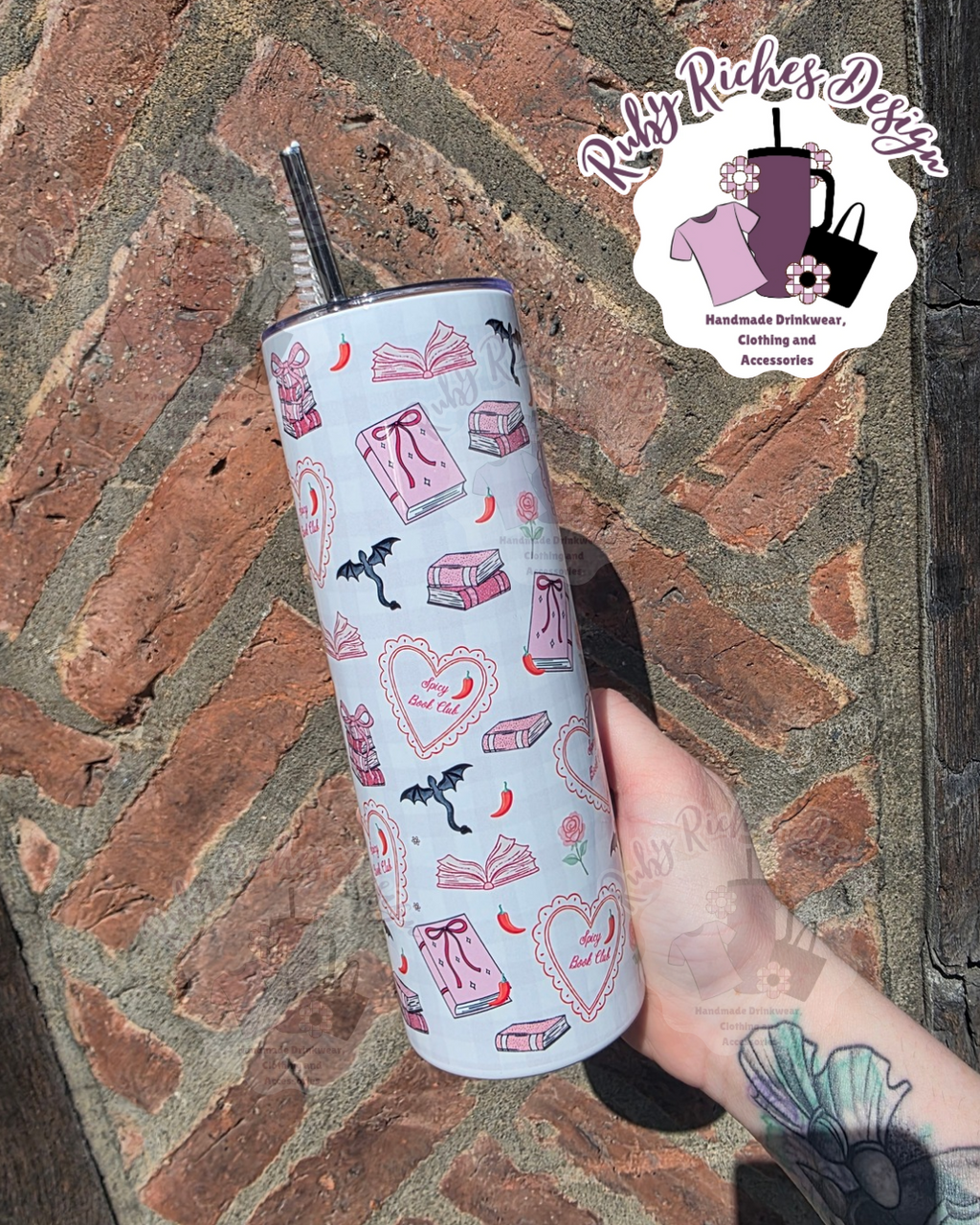 Spicy BookClub 20oz Double Wall Insulated Metal Tumbler