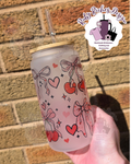 Cherry bows Frosted Glass Tumbler