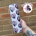 Heart Shaped GhostFace Phone Call 20oz Double Wall Insulated Metal Tumbler