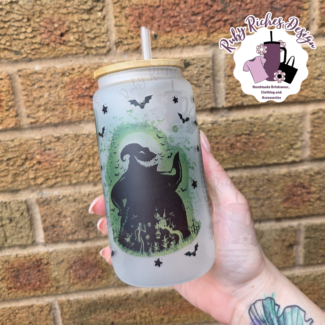 Oogie Theme 16oz Frosted Glass Tumbler