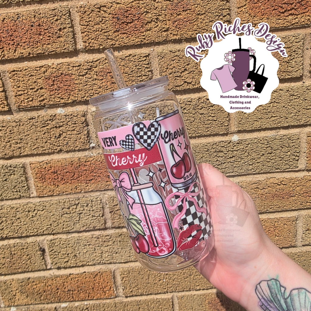 Very Cherry 16oz Plastic Tumbler With Vaccum Lid