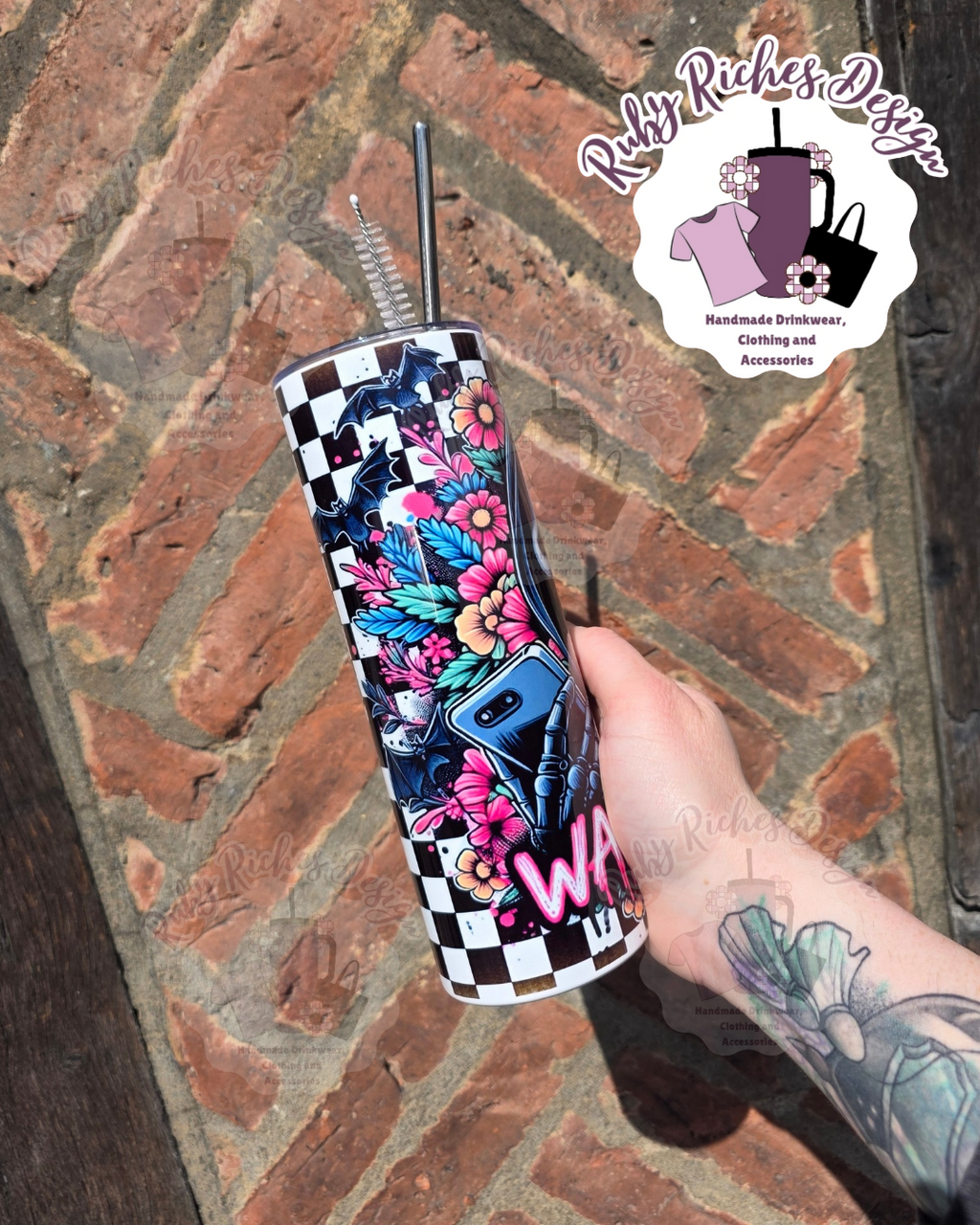Wazzup Ghost Face Double Wall Insulated Metal Tumbler