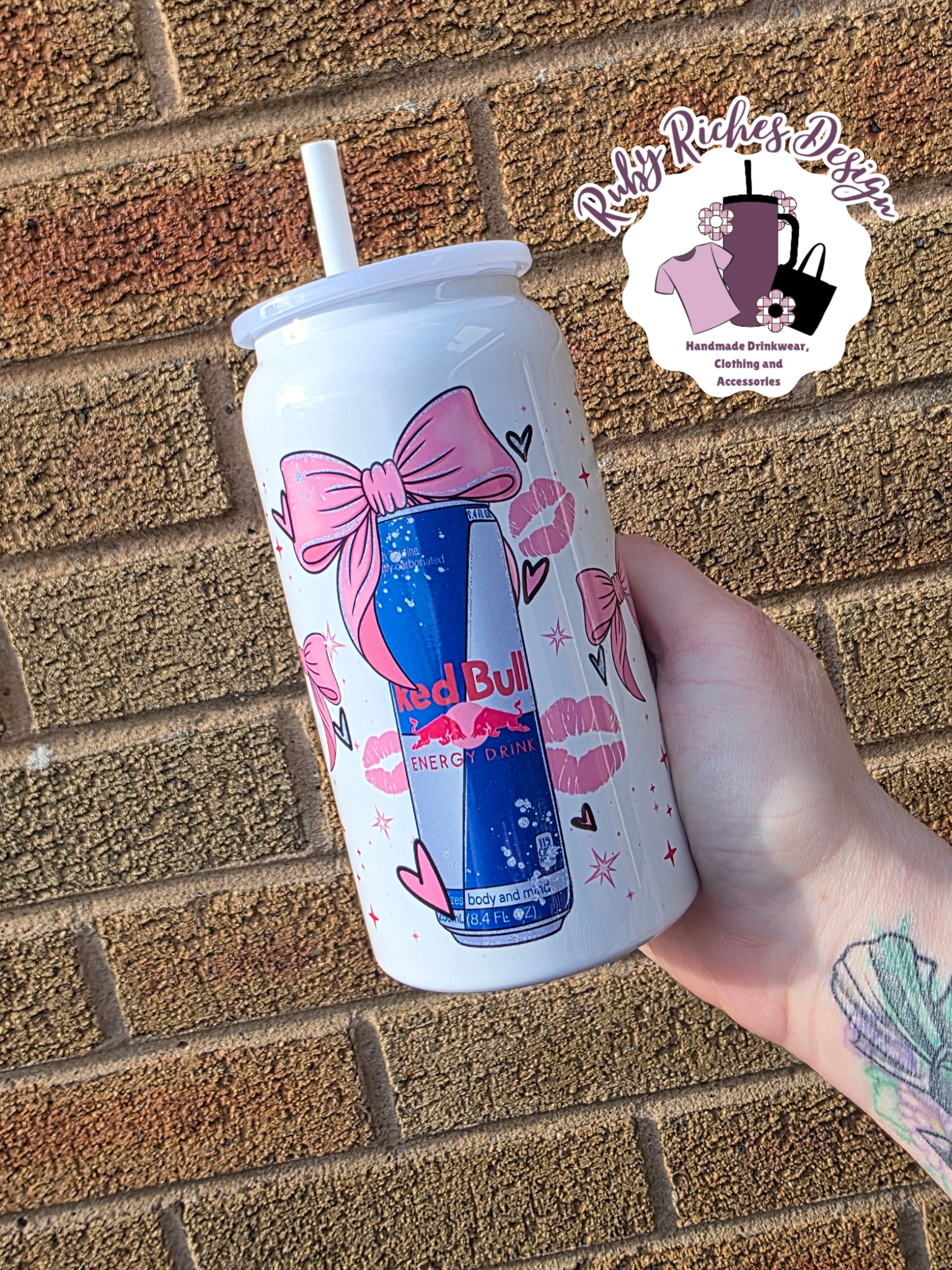 Pink And Blue Drink 16oz Double-wall insulated Metal Tumbler