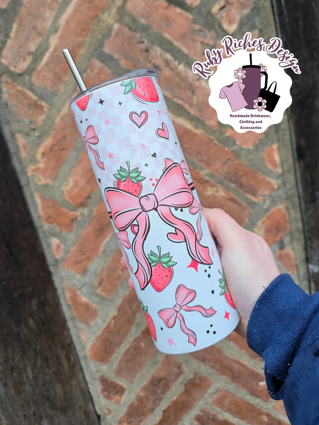 Bows & Berries 20oz Double Wall Insulated Metal Tumbler