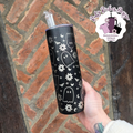 Floral Ghost 20oz Double Wall Insulated Engraved Metal Tumbler