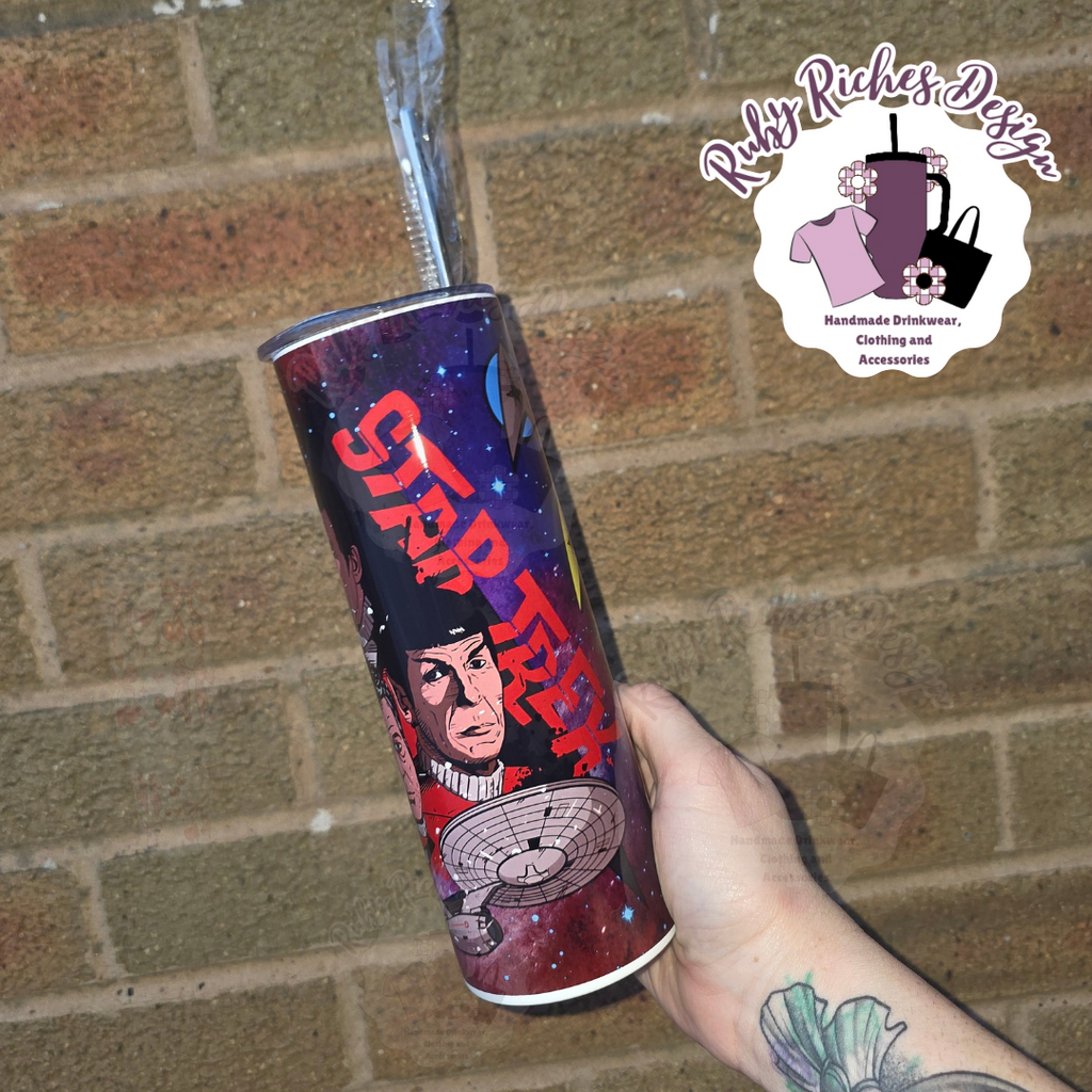Retro Star Trek 20oz Double Wall Insulated Metal Tumbler