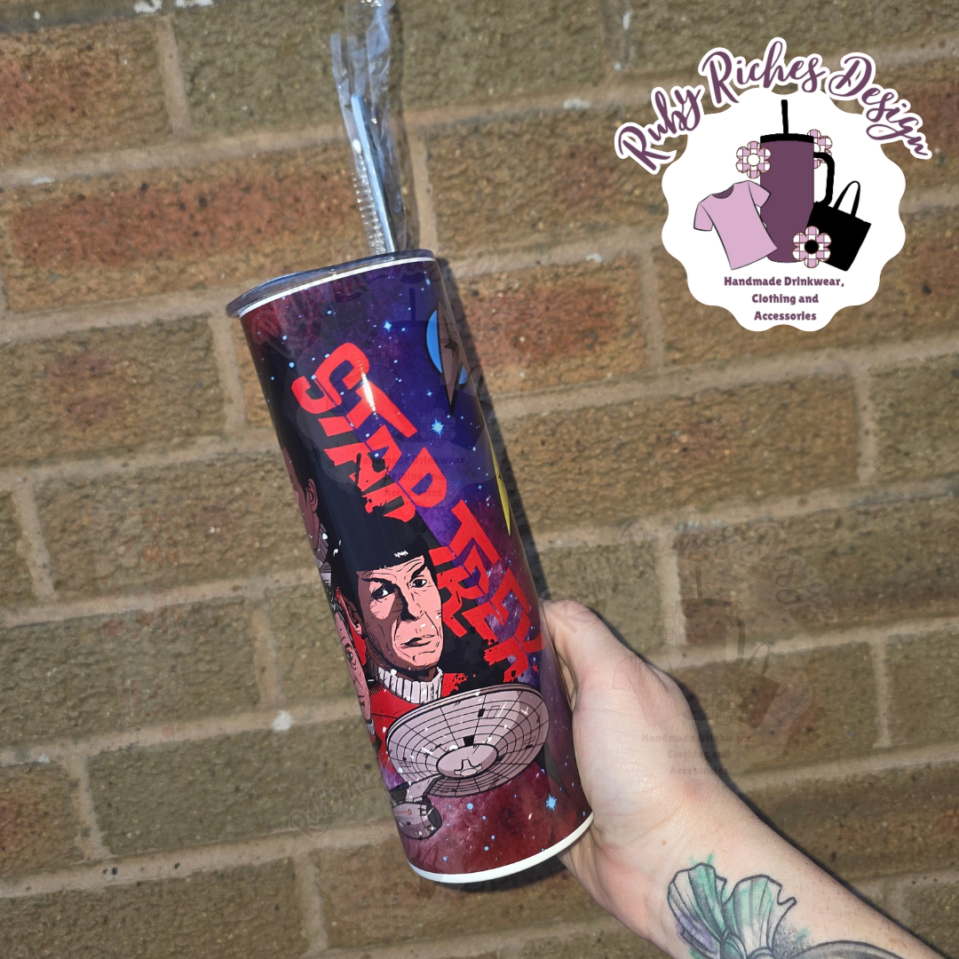 Retro Star Trek 20oz Double Wall Insulated Metal Tumbler