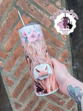 Pink Highland Cow Theme Double Wall Insulated Metal Tumbler