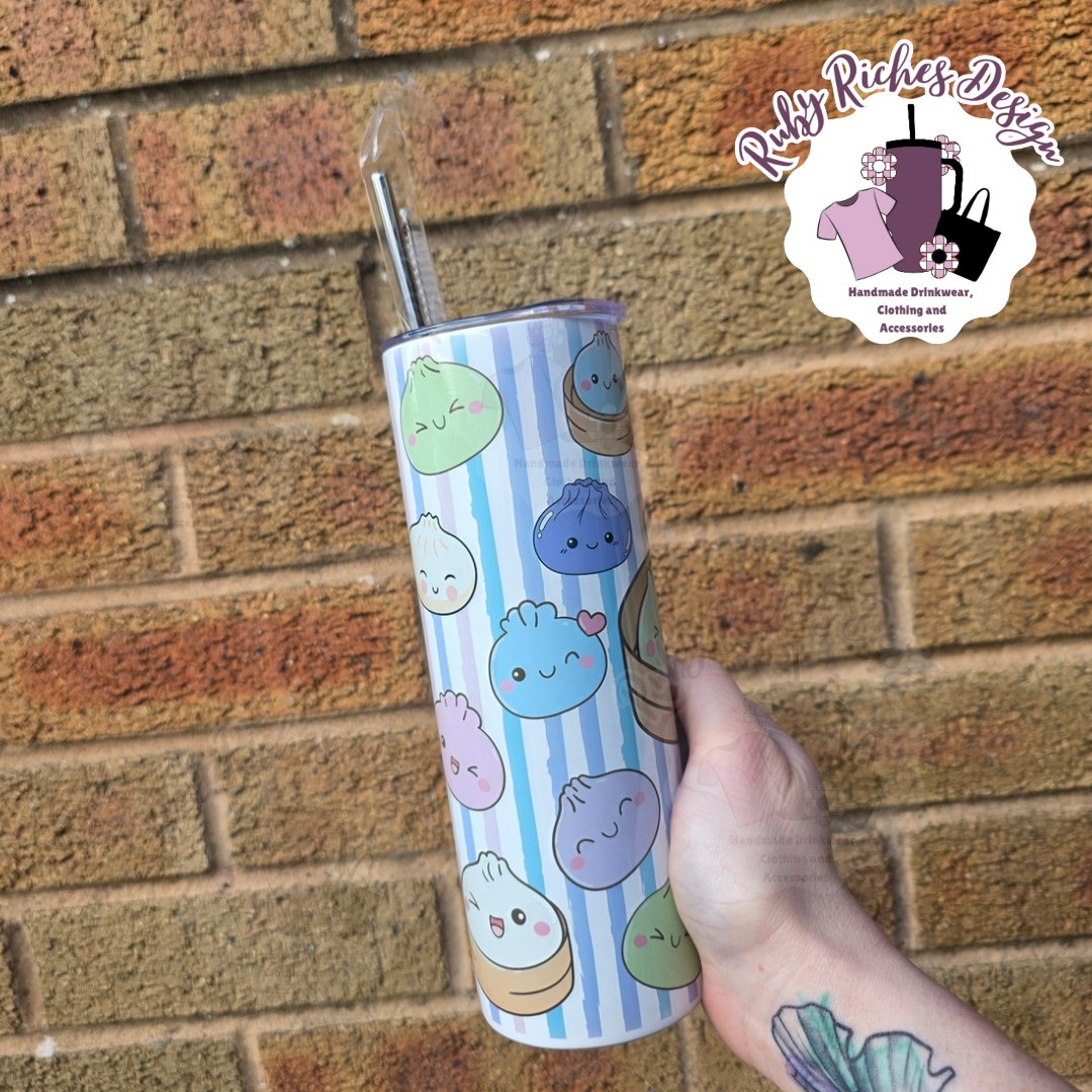 Squishy Dumpling Theme 20oz Double Wall Insulated Metal Tumbler