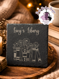 Custom Names Libary Slate Coaster