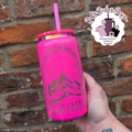 Pink, rainbow Engraved Velaris 16oz Double wall insulated metal tumbler