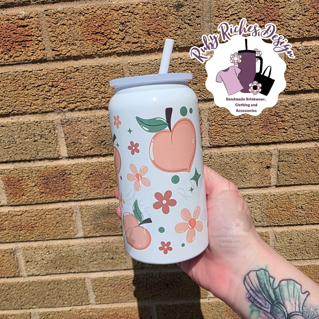 Everything Is Peachy Double Wall Insulated 16oz Metal Tumbler