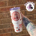 Checkered Cherry 14oz Mini Style Flip Lid Leakproof Double Wall Insulated Metal Tumbler