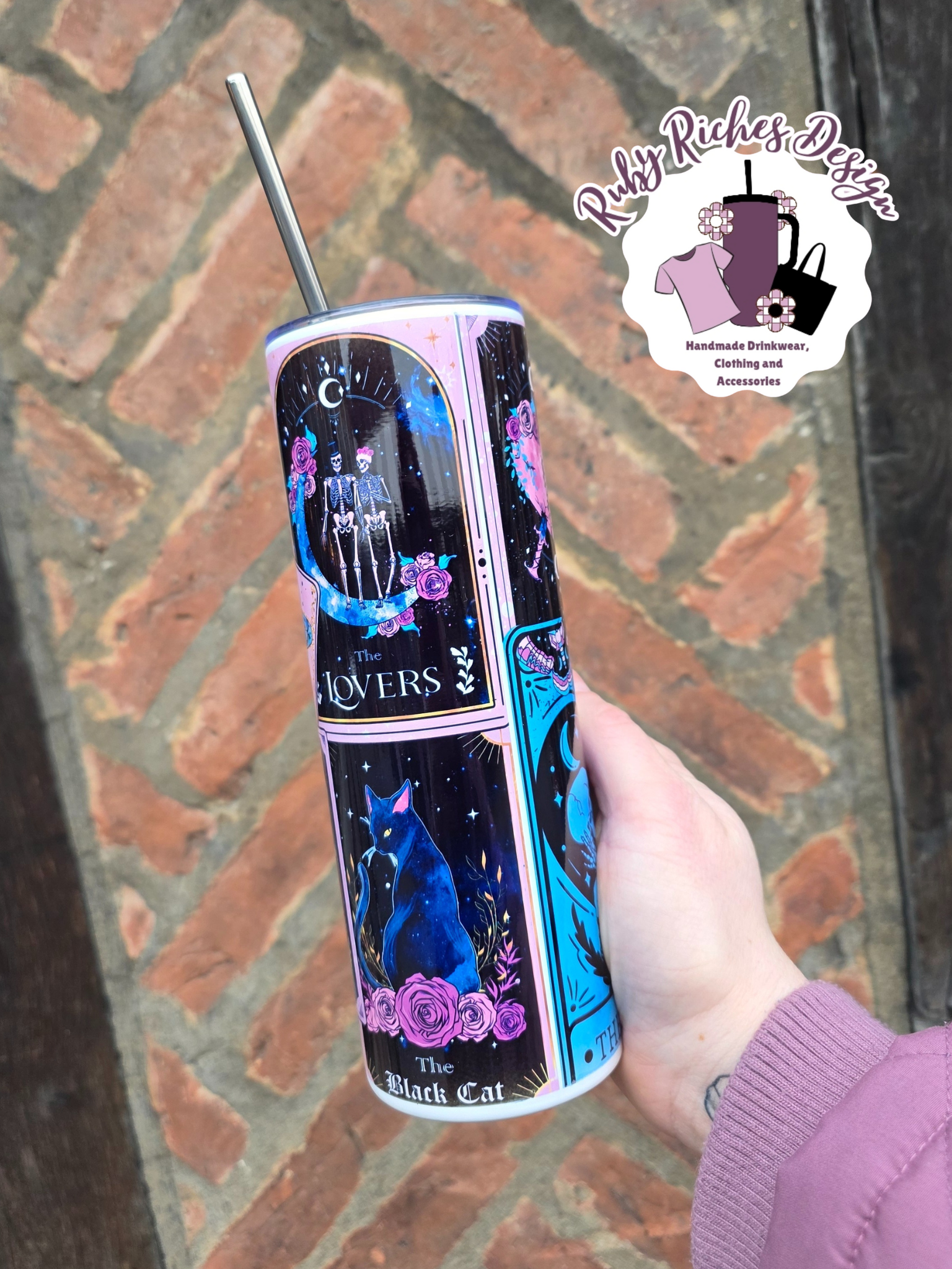 Tarot Card Design 20oz Double Wall Insulated Metal Tumbler