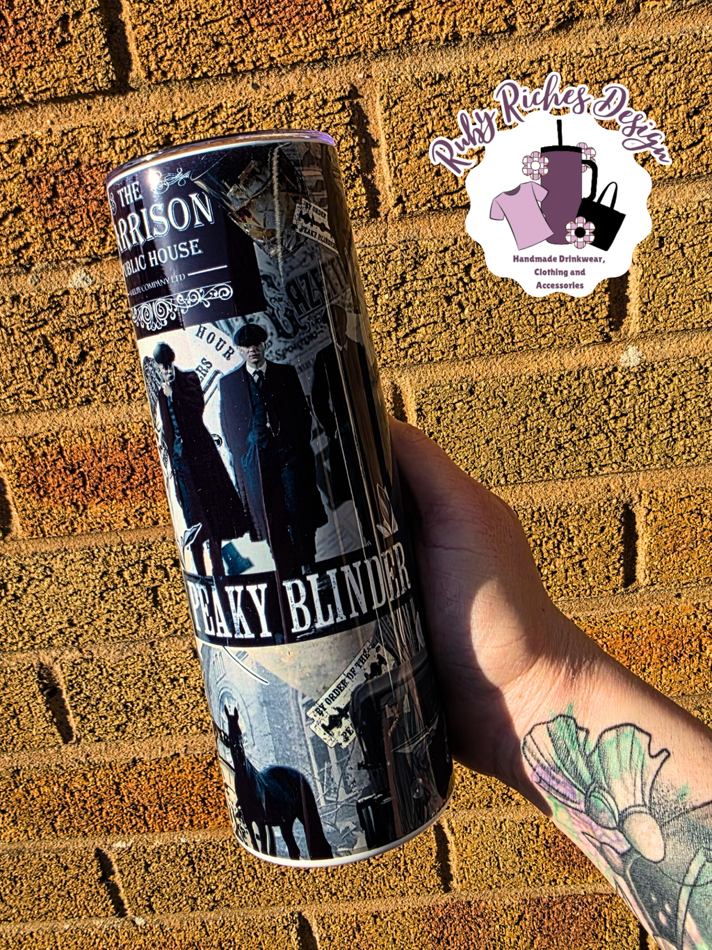 Peaky 20oz Double Wall Insulated Metal Tumbler with metal straw