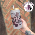 Fantasy Reader 16oz frosted glass tumbler