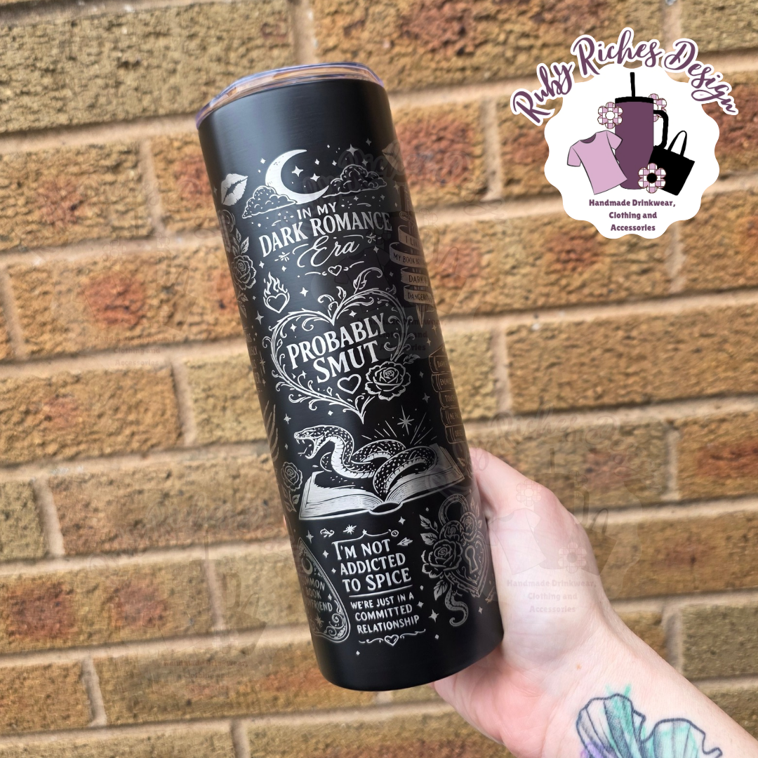 Smutty Book Club Engraved 20oz Double Wall Insulated Metal Tumbler