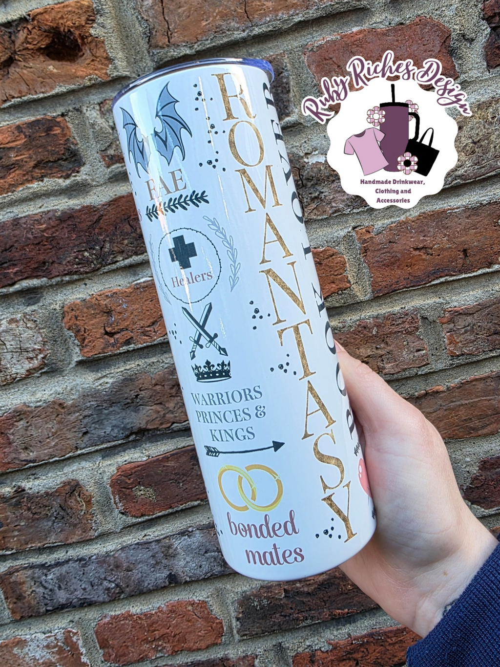 Romantacy Book Club Double Wall Insulated Metal Tumbler