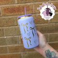 Plated Gold Bows 16oz double wall insulated metal tumbler