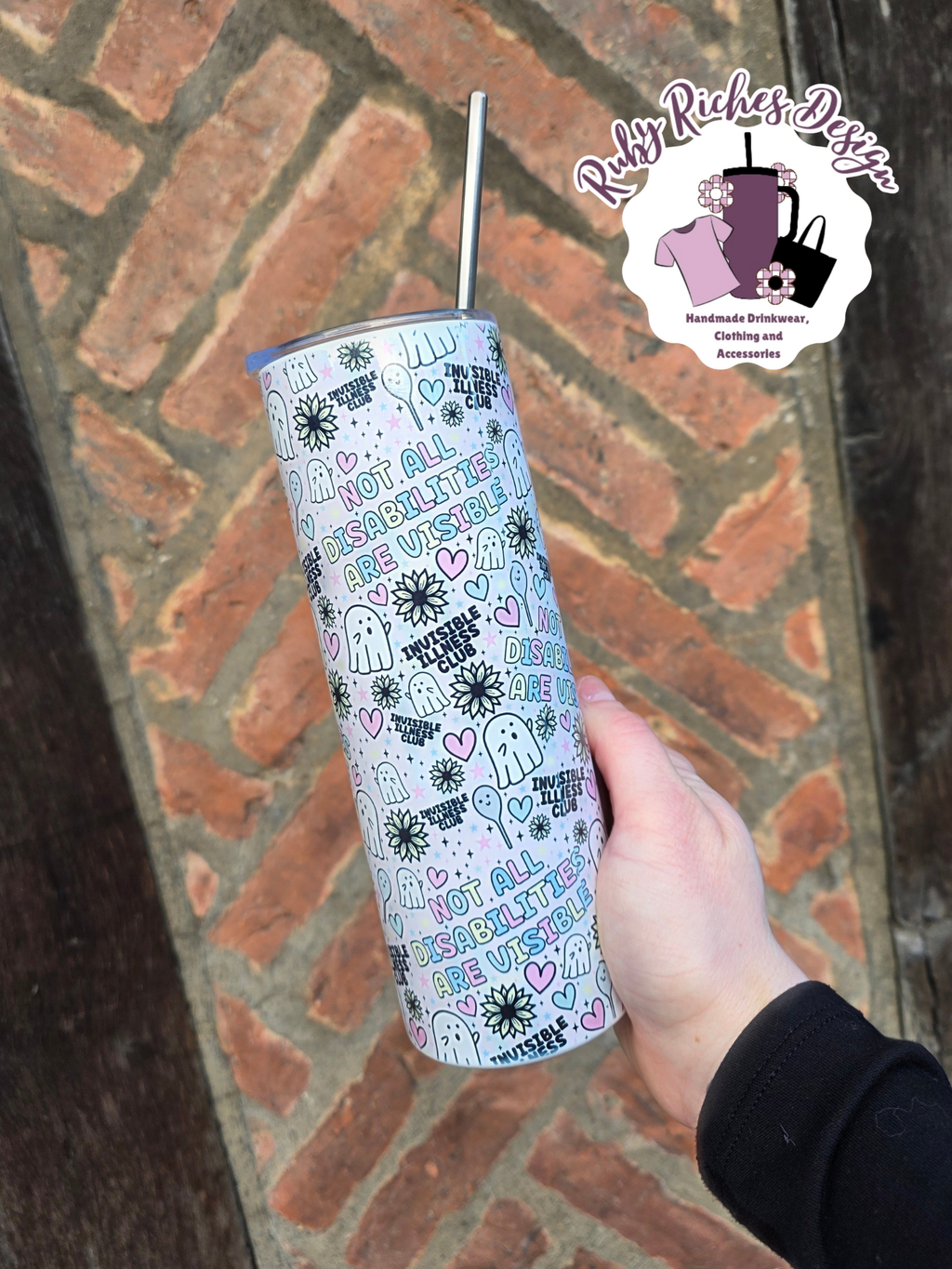 Invisible Disability 20oz Double Wall Insulated Metal Tumbler