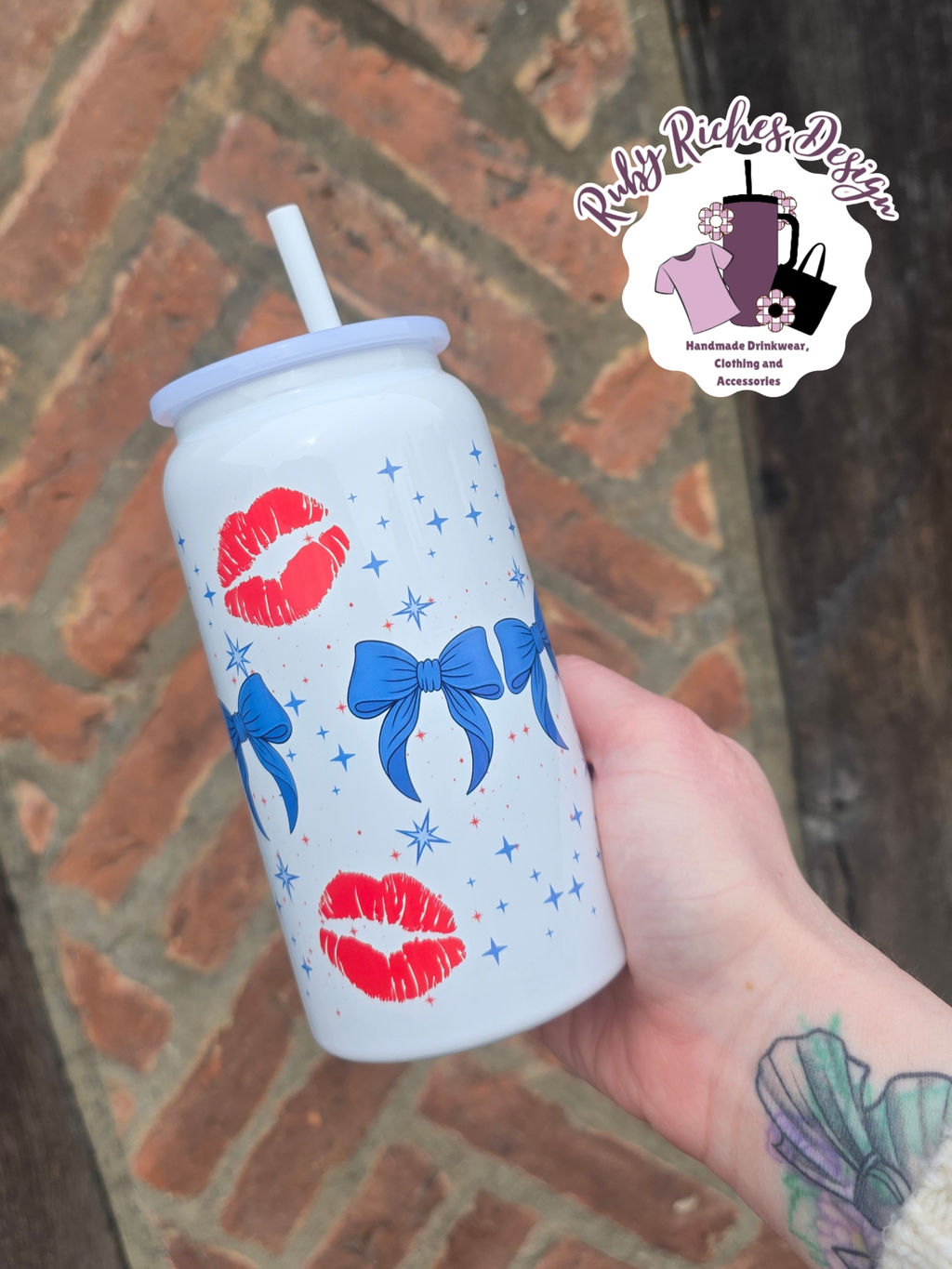 Drinks Bow 16oz Double Wall Insulated Metal Tumbler
