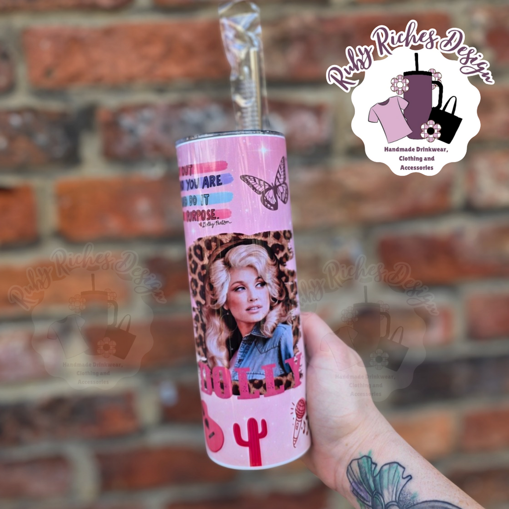 Dolly Theme 20oz Double Wall Insulated Metal Tumbler