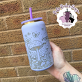 Whimsical Gold Plated Engraved Doubled Walled 16oz Metal Tumbler