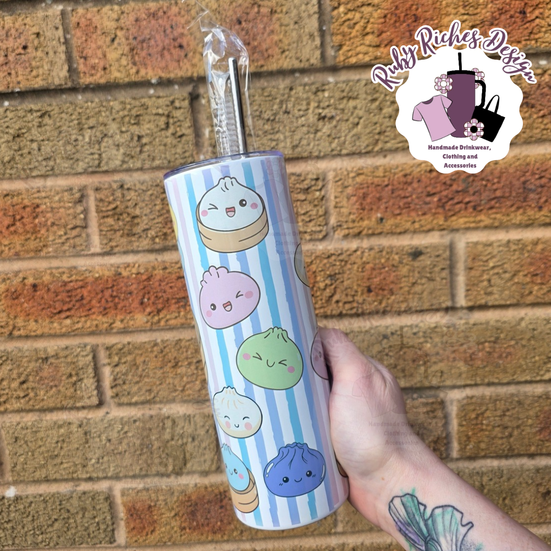 Squishy Dumpling Theme 20oz Double Wall Insulated Metal Tumbler