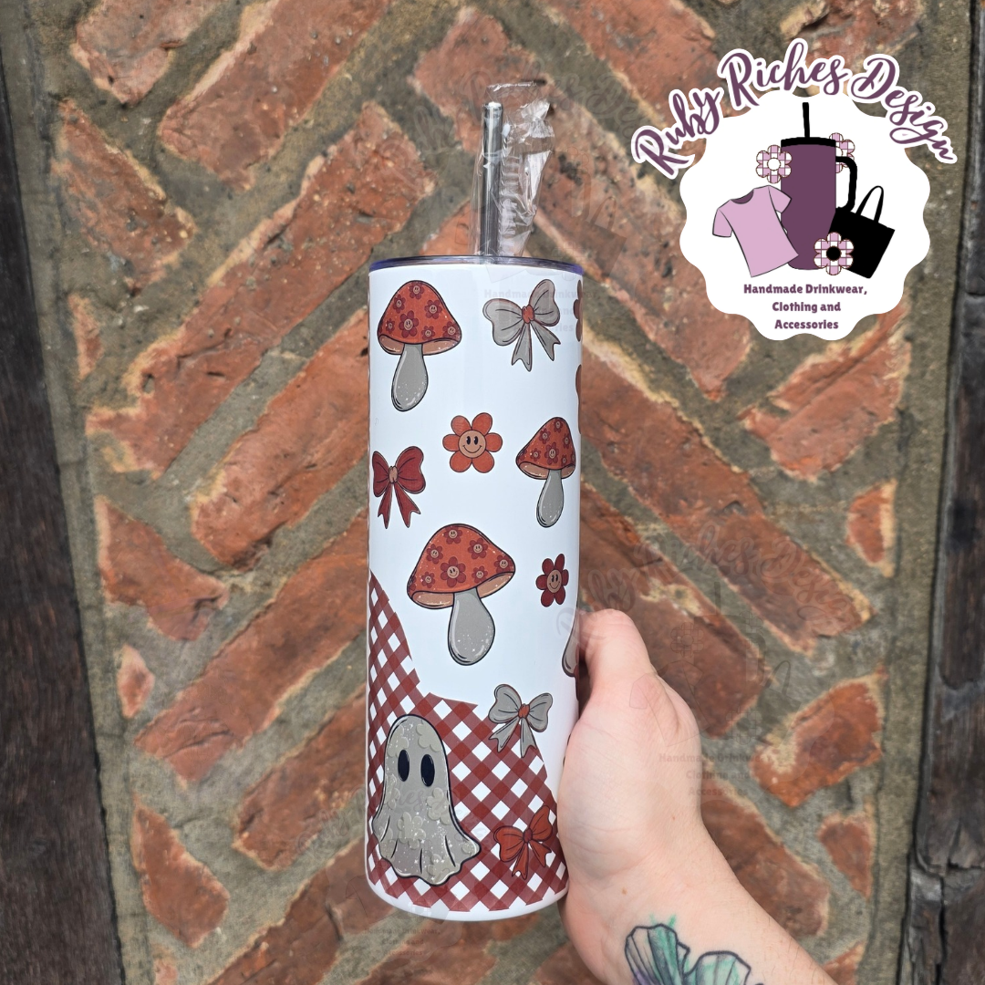 Autumn Ghostie Theme 20oz Double Wall Insulated Metal Tumbler
