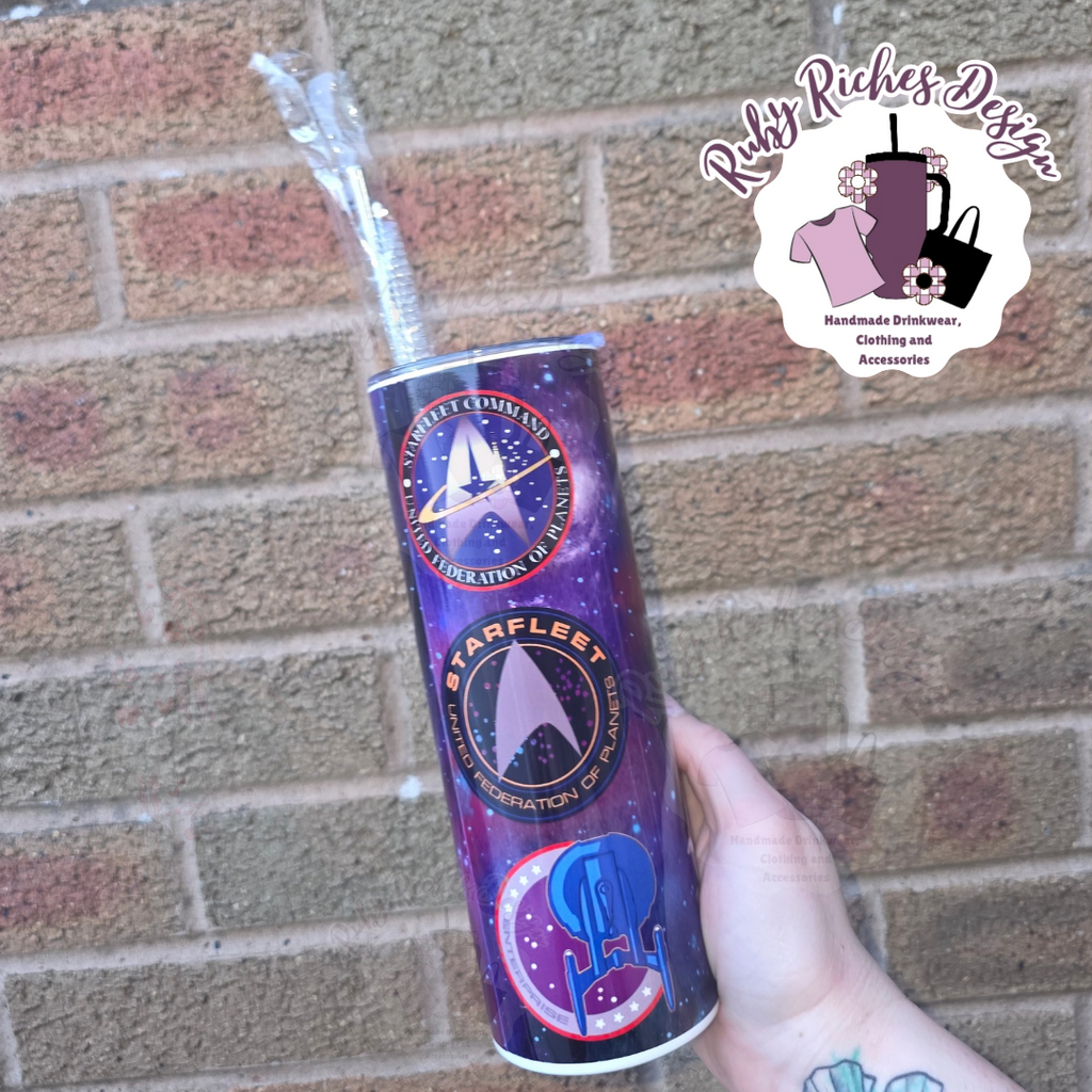 Retro Star Trek 20oz Double Wall Insulated Metal Tumbler