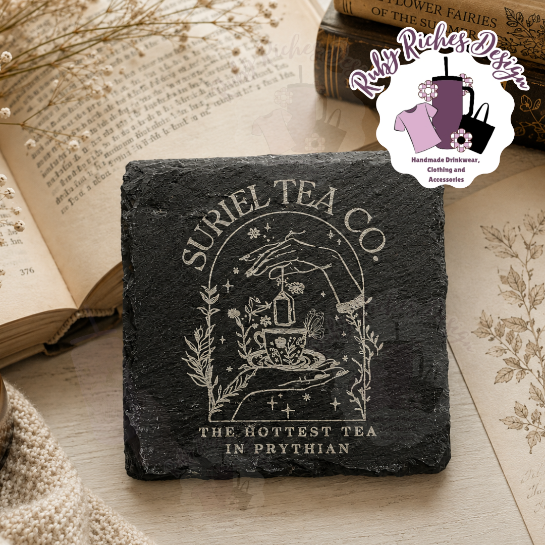 Surriel Tea Co Engraved Slate Coaster