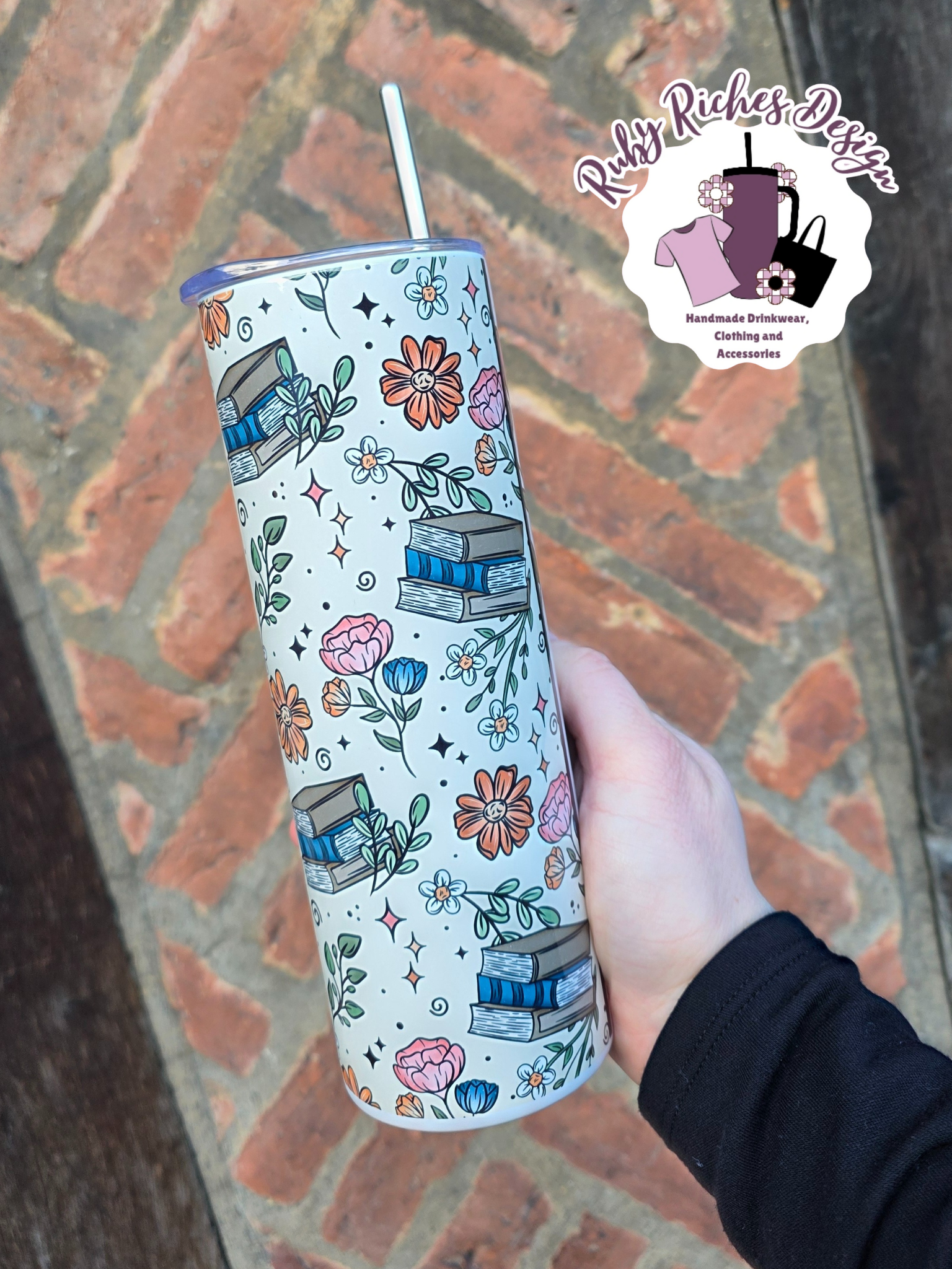 There's No Such Thing As Too Many Books 20oz Metal Tumbler