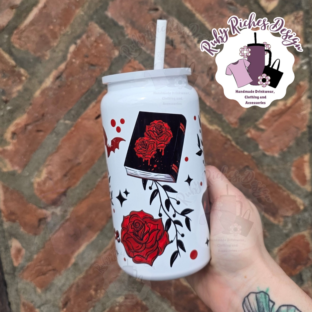 Dark Romance Reader 16oz Double Wall Insulated Metal Tumbler
