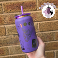 Purple Rainbow Plated Engraved Witchy 16oz Double Wall Insulated Metal Tumbler