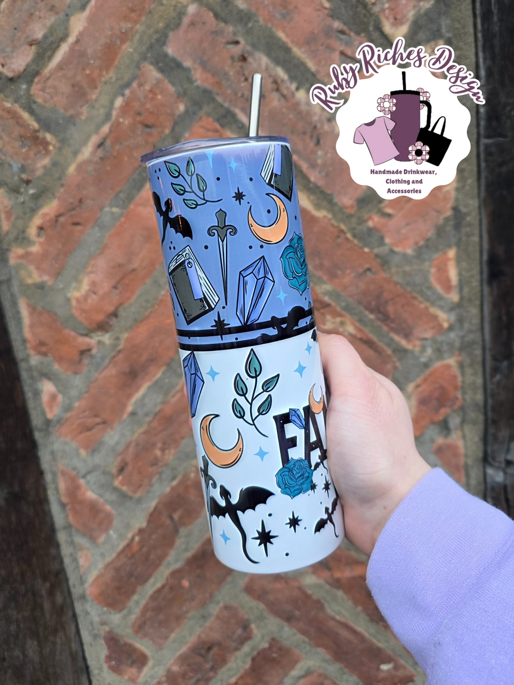 Fantasy Reader 20oz Double Wall Insulated Metal Tumbler