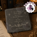 Dark Romance Theme Zade Quote Engraved Coaster