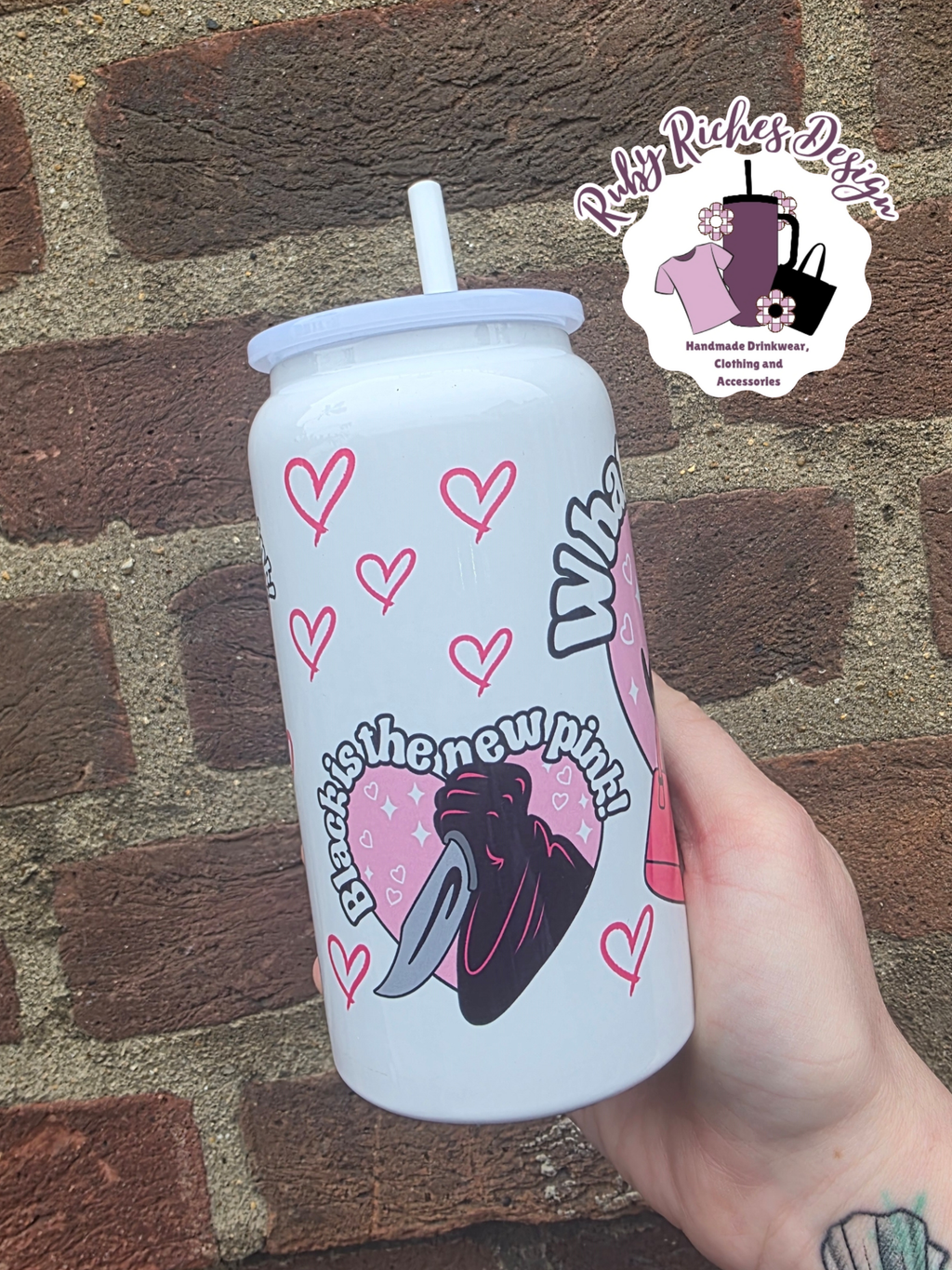 Ghost Face 16oz Double Wall Insulated Metal Tumbler