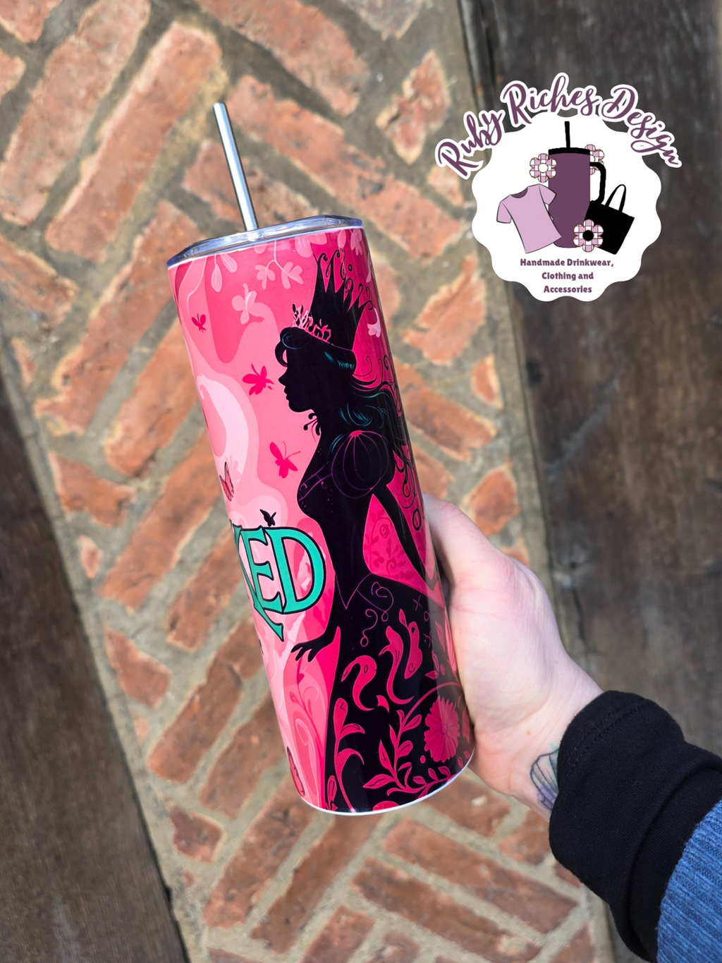 Wicked Green And Pink Double Wall Insulated Metal Tumbler