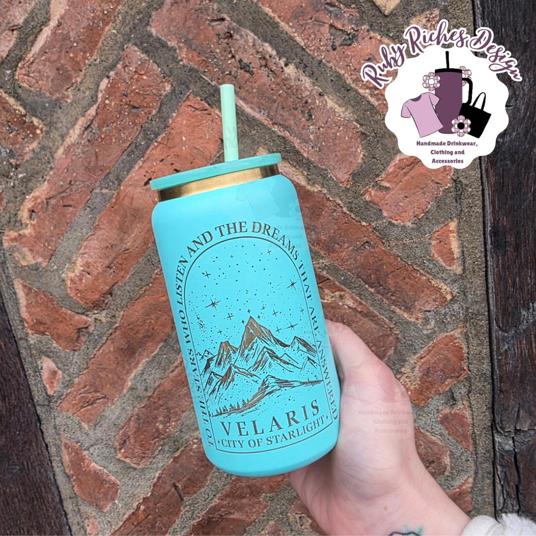Velaris Gold Plated Engraved 16oz Metal Tumbler