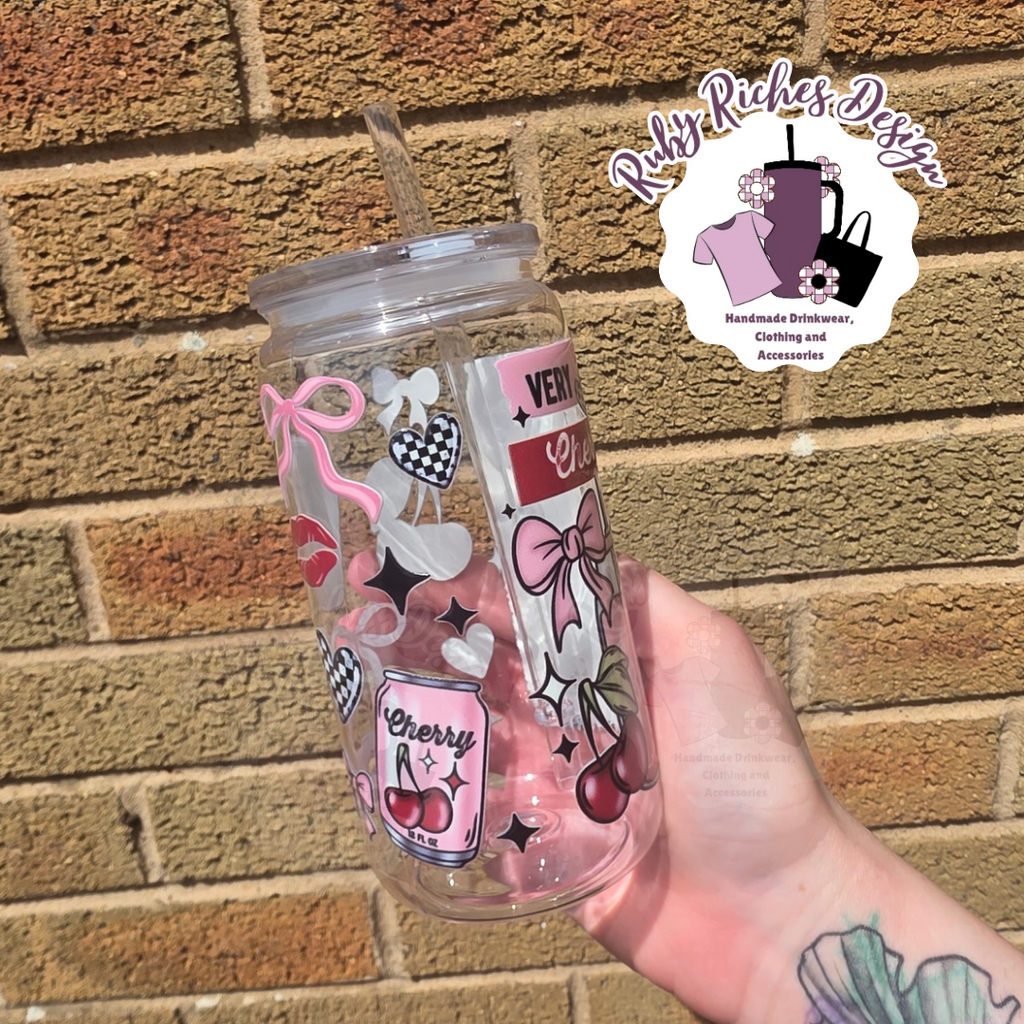Very Cherry 16oz Plastic Tumbler With Vaccum Lid