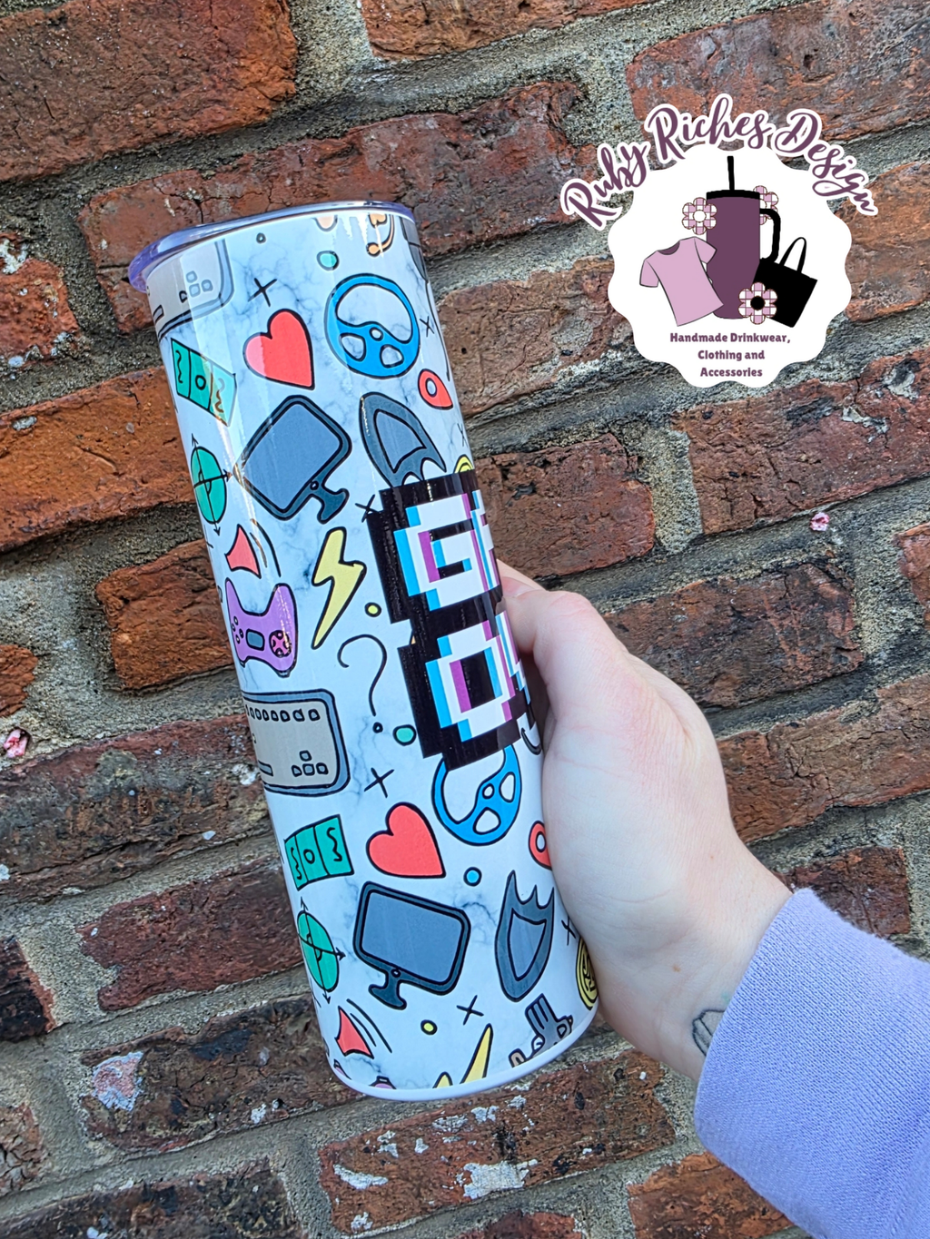 Game Over Double Wall Insulated Metal Tumbler