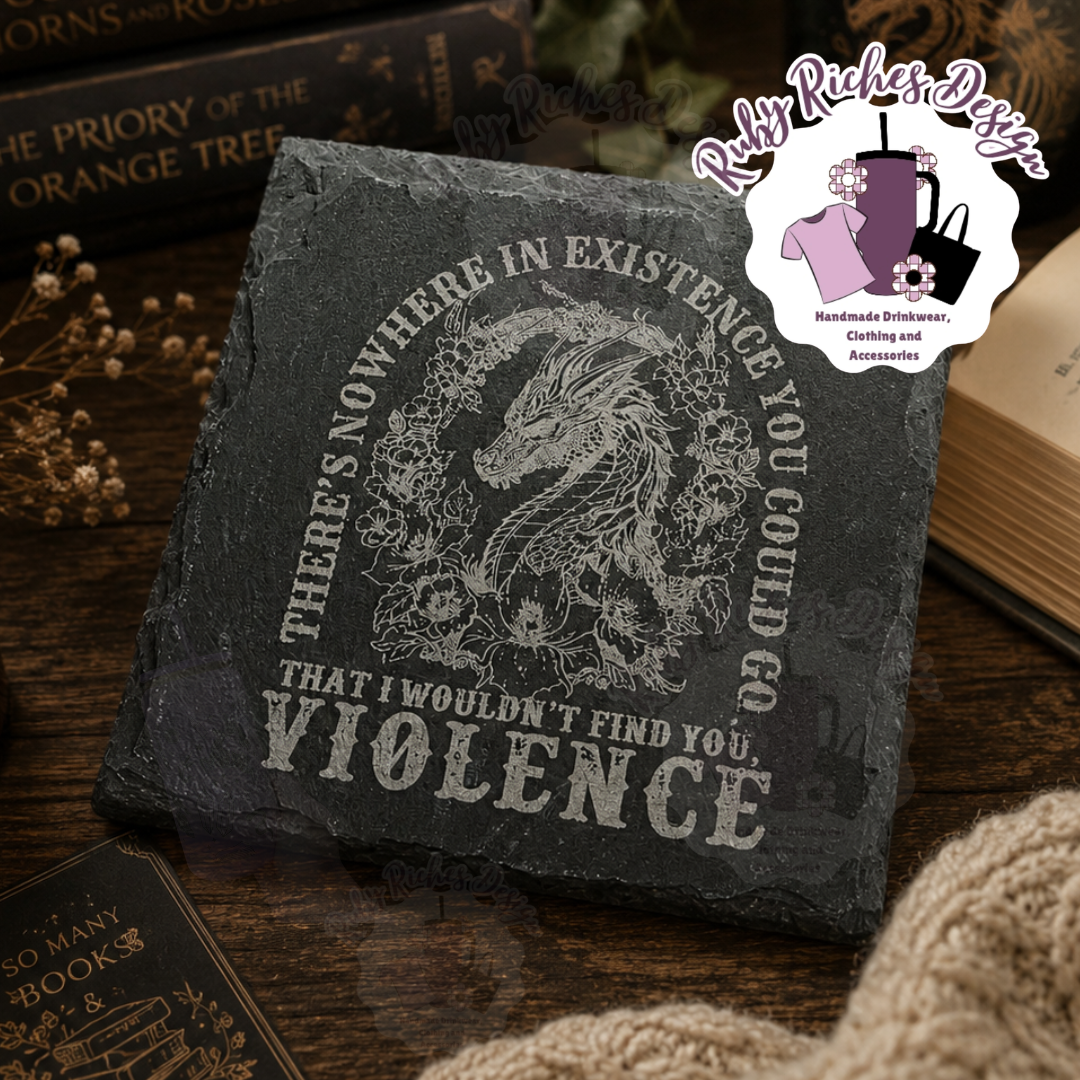 Violence Bookish Theme Coaster