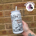 Boo Trick or treat theme 16oz Double wall insulated metal tumbler