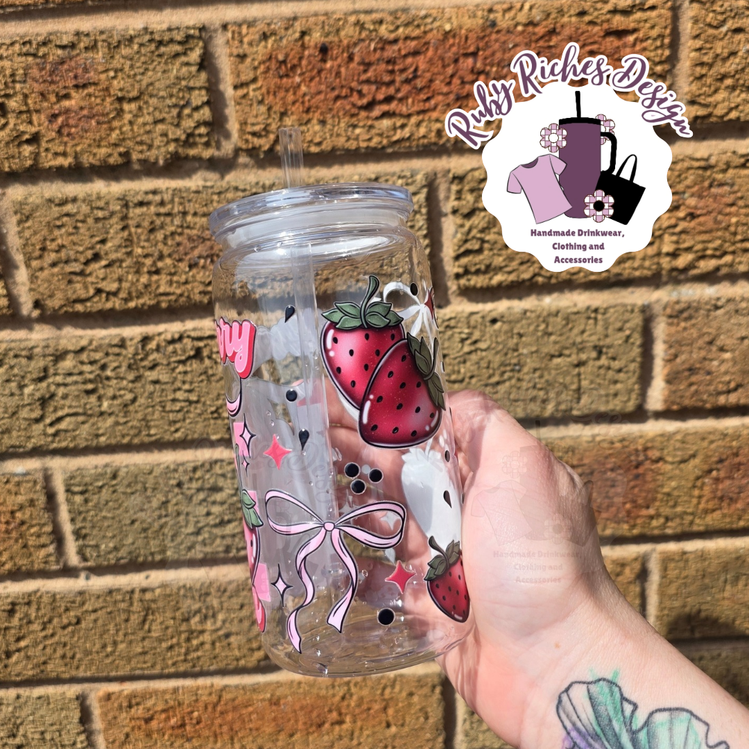 Strawberry Season Plastic Tumbler 16oz
