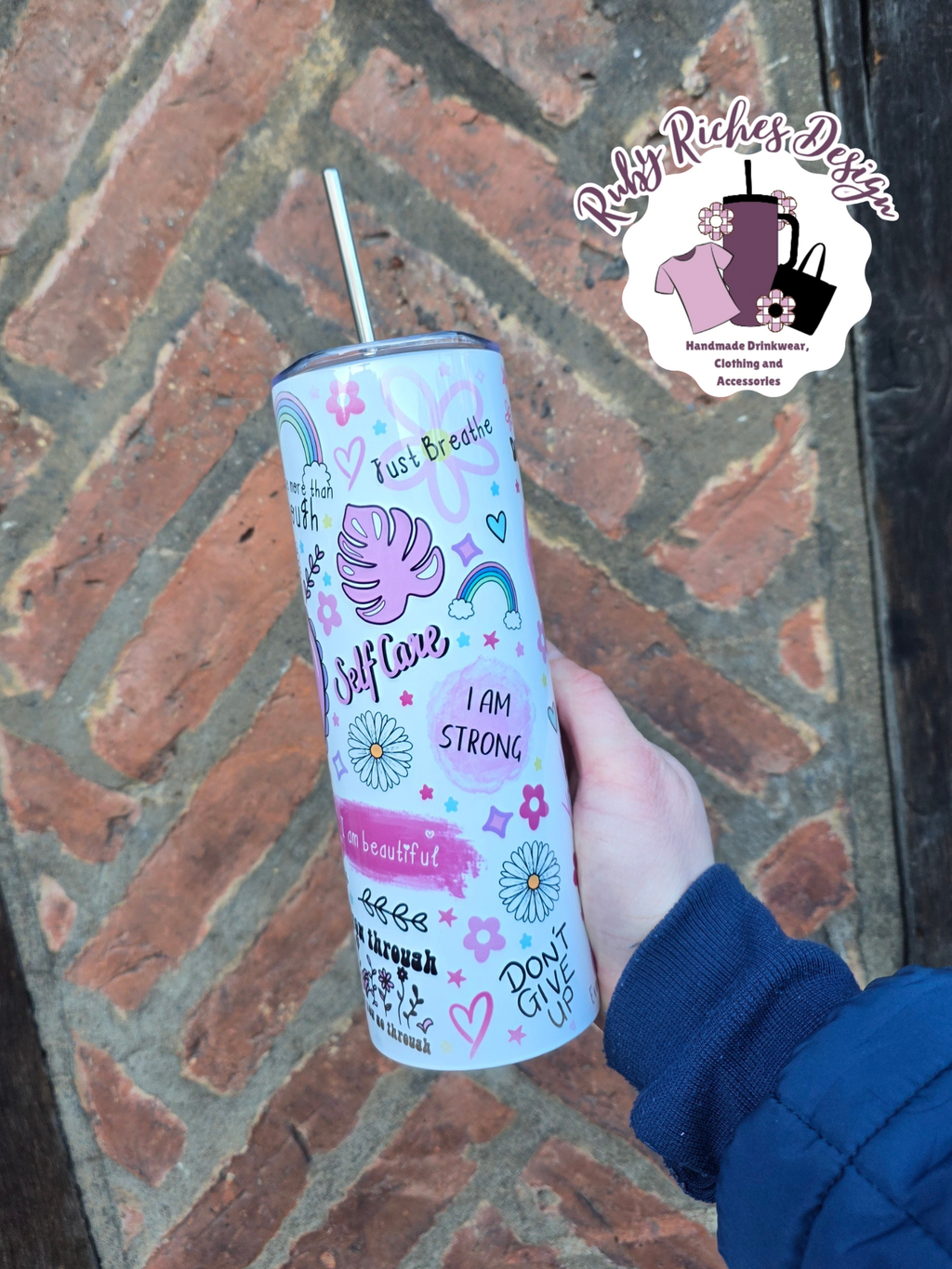 Cup Of Positivity 20oz Double Wall Insulated Metal Tumbler